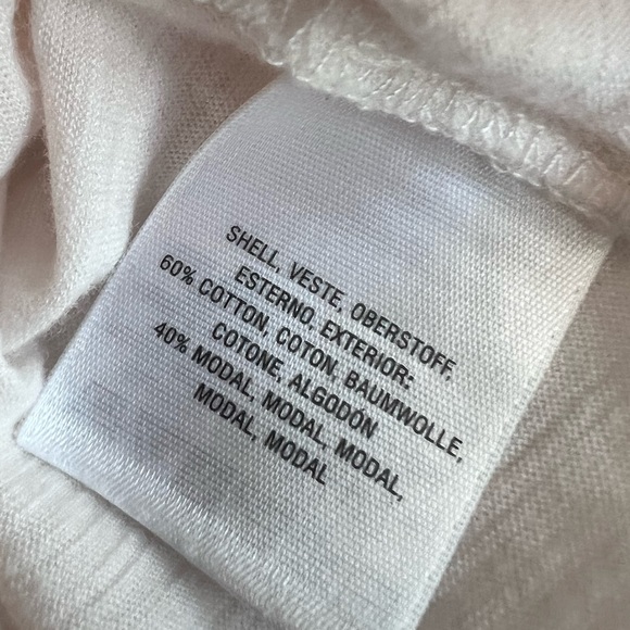 Postcards by Anthropologie T-shirt Size Large White Tan Stripes Floral Design - Picture 9 of 9